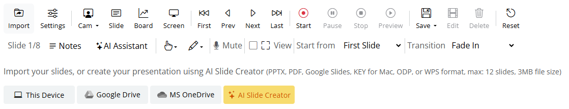 Slideator Video presentation Recorder